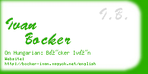 ivan bocker business card